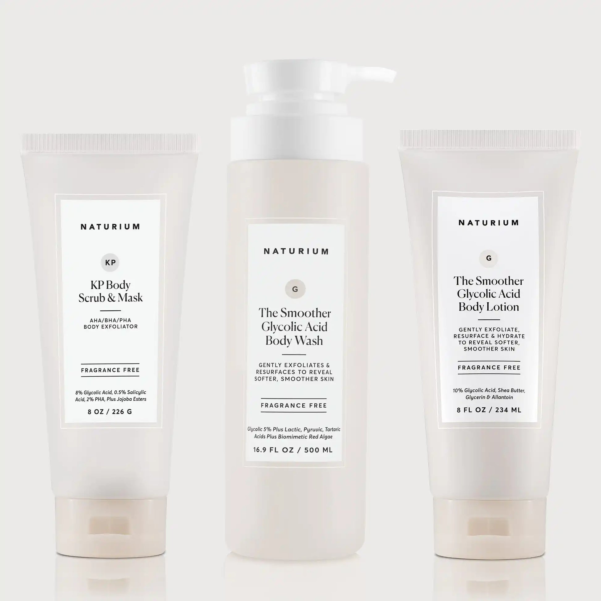 the-glycolic-acid-body-bundle-v4 NATR_KPScrub_SmootherBodyWash_SmootherLotion_Bundle_ecomm.webp